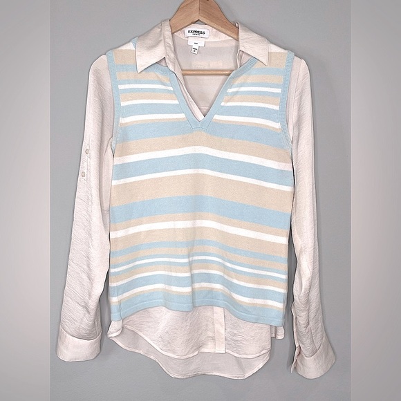 Falls Creek 100% Cotton Striped Top (M) - Picture 2 of 12